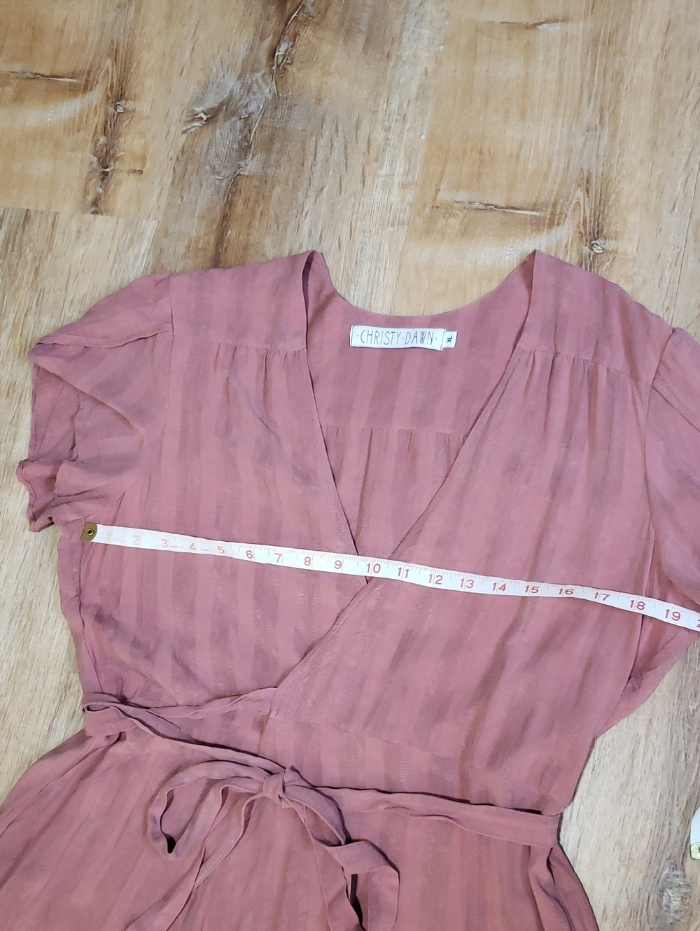 RARE EUC Christy Dawn Autumn Wrap Dress In "Dusty Mauve", Size XL - Picture 9 of 12